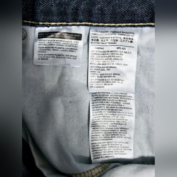 Levis 559 Jeans Men Big & Tall 40 x 32 Relaxed Straight Fit Dark Wash Classic - Picture 9 of 12